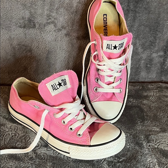 Converse Shoes - Converse Pink Low-Top Canvas Sneakers